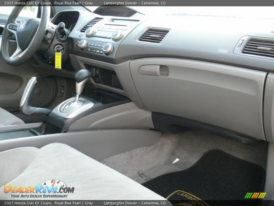2007 Honda Civic EX Coupe Royal Blue Pearl / Gray Photo #20