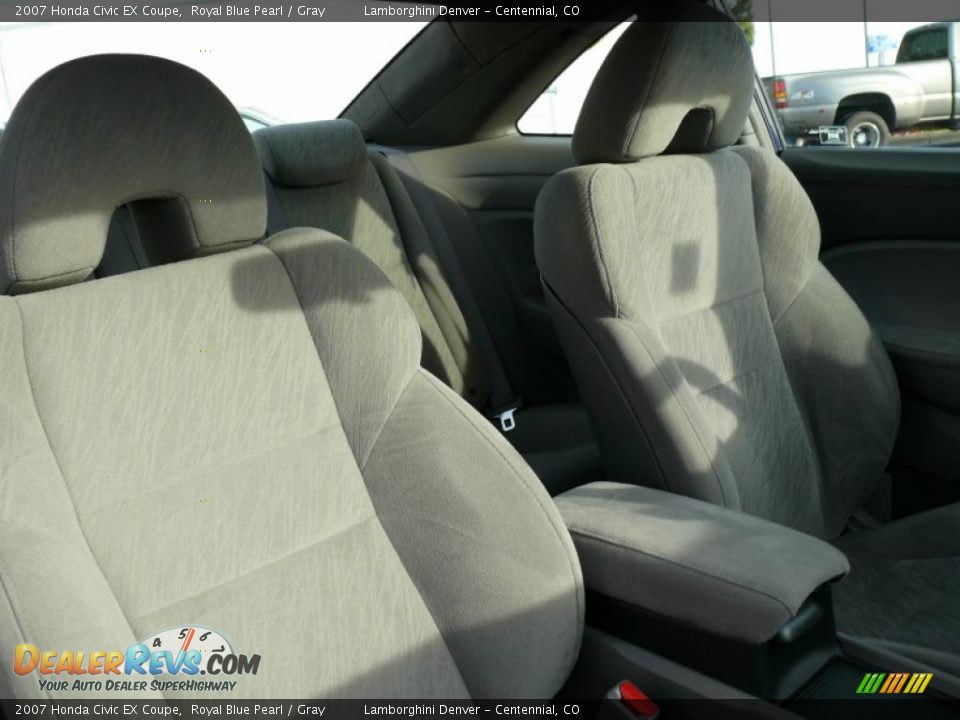 2007 Honda Civic EX Coupe Royal Blue Pearl / Gray Photo #21