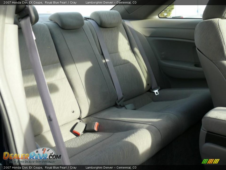 2007 Honda Civic EX Coupe Royal Blue Pearl / Gray Photo #22