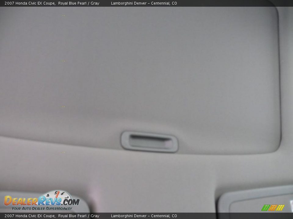 2007 Honda Civic EX Coupe Royal Blue Pearl / Gray Photo #23