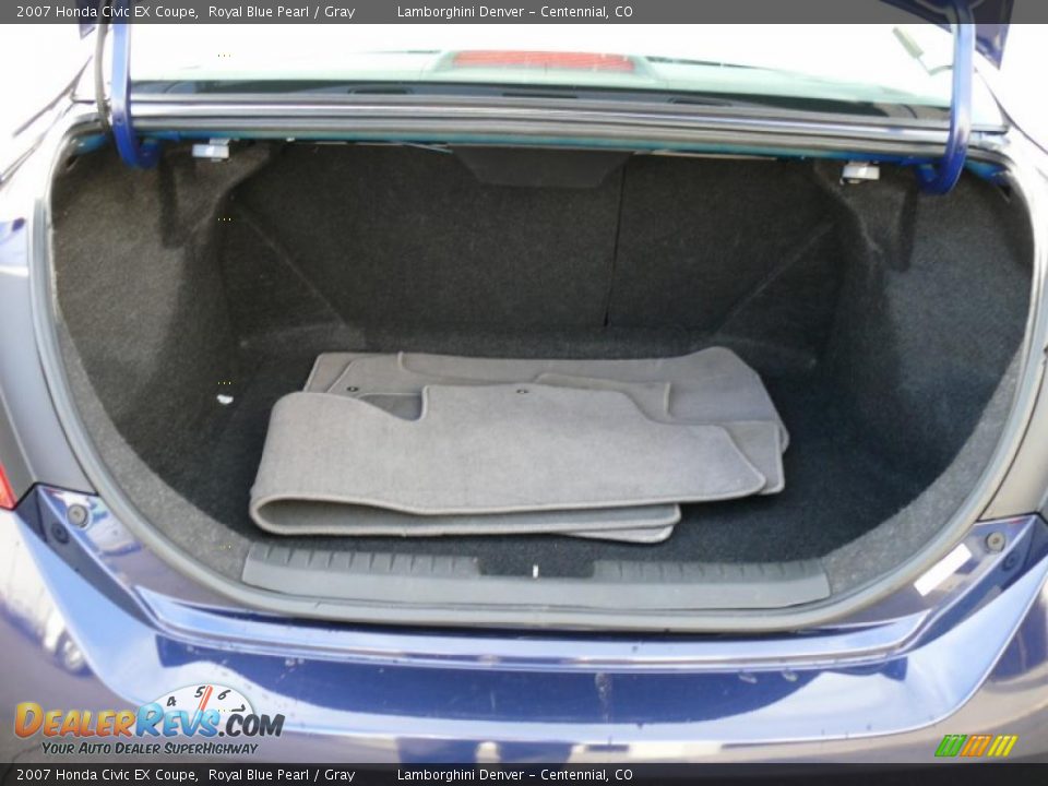 2007 Honda Civic EX Coupe Royal Blue Pearl / Gray Photo #24