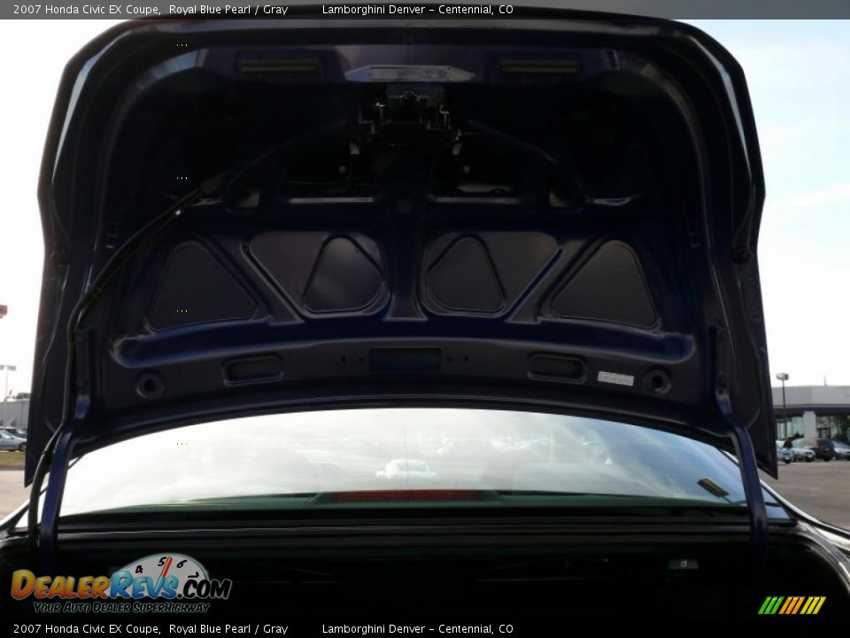 2007 Honda Civic EX Coupe Royal Blue Pearl / Gray Photo #25