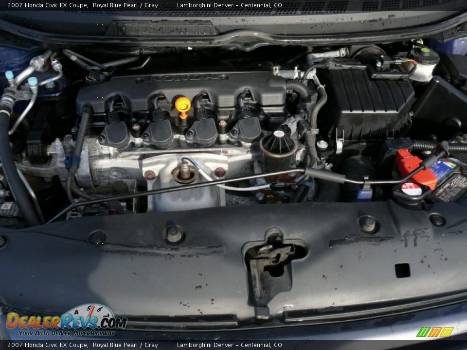 2007 Honda Civic EX Coupe Royal Blue Pearl / Gray Photo #26