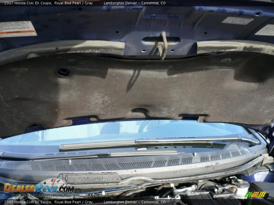 2007 Honda Civic EX Coupe Royal Blue Pearl / Gray Photo #27