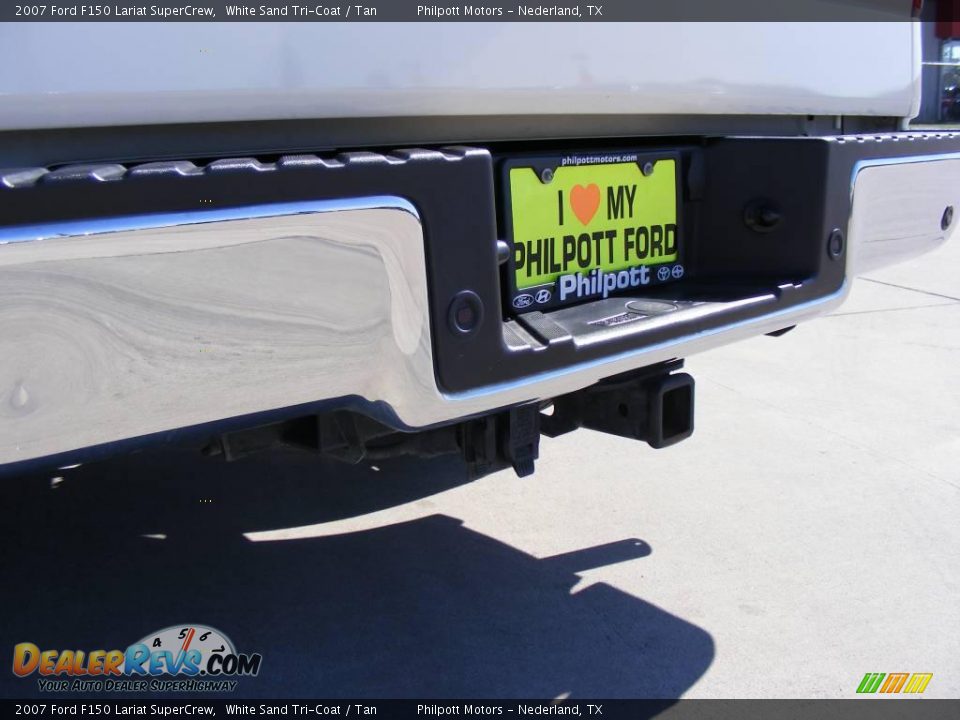 2007 Ford F150 Lariat SuperCrew White Sand Tri-Coat / Tan Photo #12