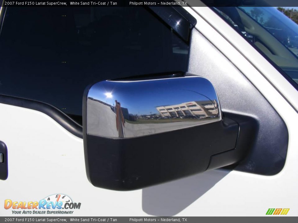 2007 Ford F150 Lariat SuperCrew White Sand Tri-Coat / Tan Photo #17