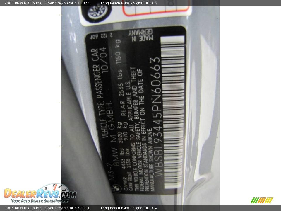 2005 BMW M3 Coupe Silver Grey Metallic / Black Photo #14
