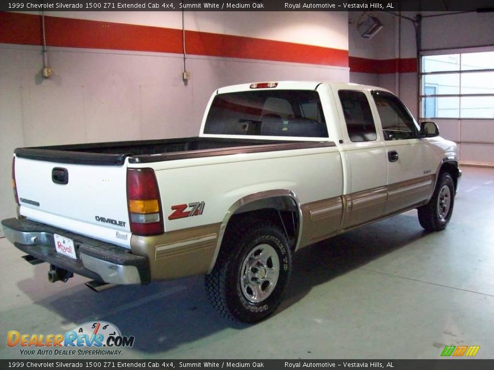 1999 Chevrolet Silverado 1500 Z71 Extended Cab 4x4 Summit White / Medium Oak Photo #3