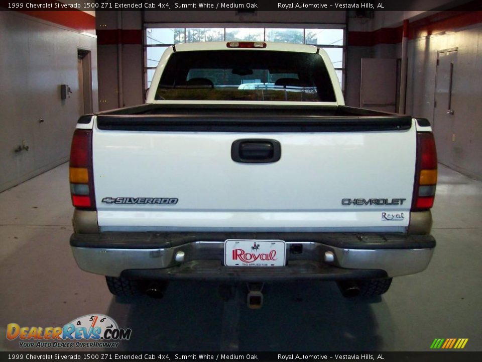 1999 Chevrolet Silverado 1500 Z71 Extended Cab 4x4 Summit White / Medium Oak Photo #4