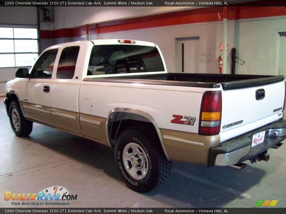 1999 Chevrolet Silverado 1500 Z71 Extended Cab 4x4 Summit White / Medium Oak Photo #5