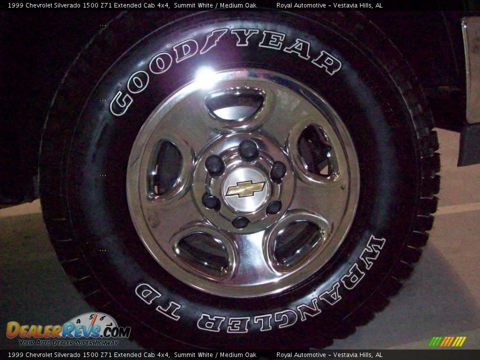 1999 Chevrolet Silverado 1500 Z71 Extended Cab 4x4 Summit White / Medium Oak Photo #16