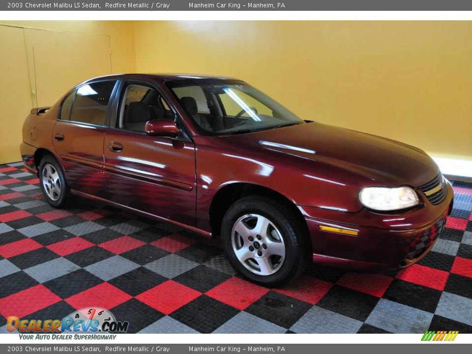 2003 Chevrolet Malibu LS Sedan Redfire Metallic / Gray Photo #1