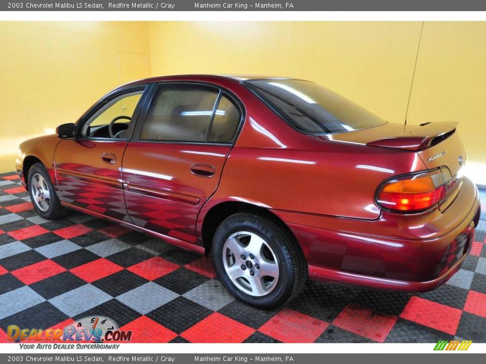 2003 Chevrolet Malibu LS Sedan Redfire Metallic / Gray Photo #4