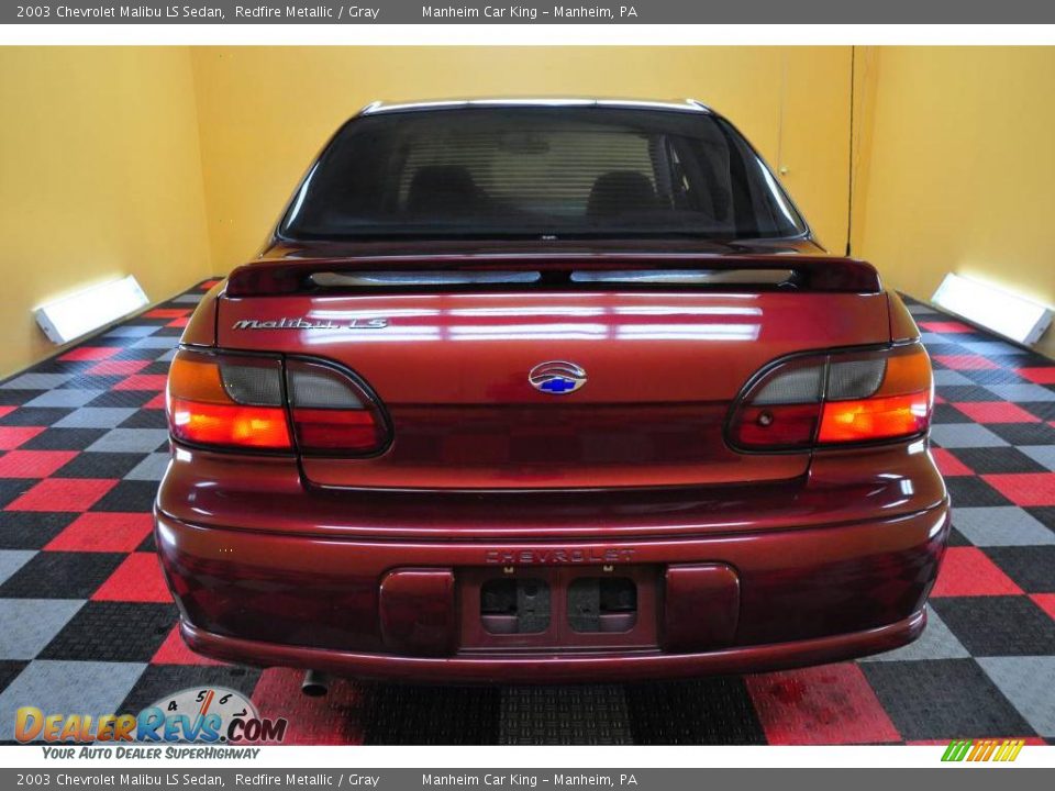 2003 Chevrolet Malibu LS Sedan Redfire Metallic / Gray Photo #5