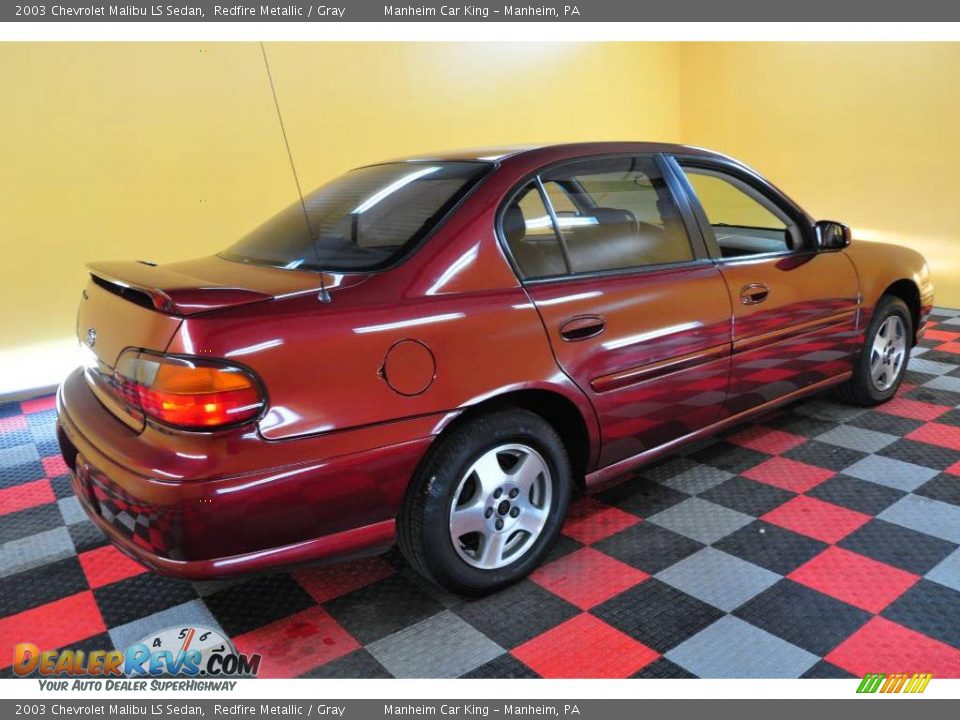 2003 Chevrolet Malibu LS Sedan Redfire Metallic / Gray Photo #6