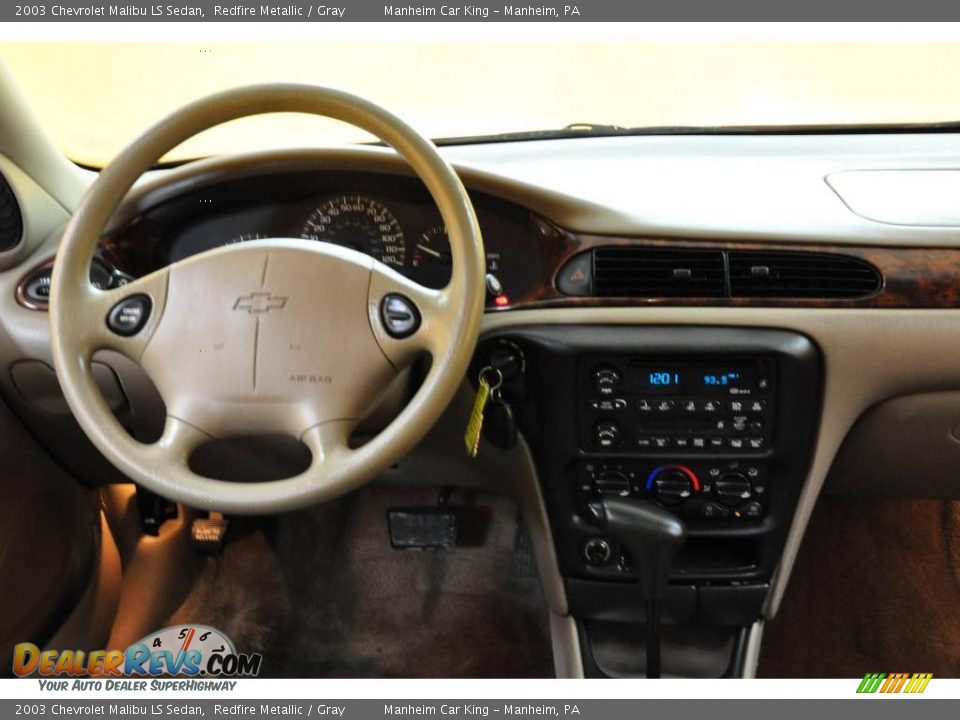 2003 Chevrolet Malibu LS Sedan Redfire Metallic / Gray Photo #7
