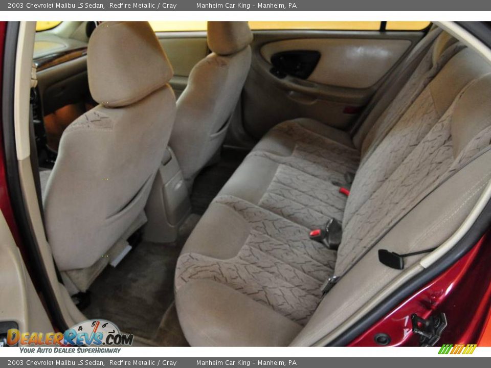2003 Chevrolet Malibu LS Sedan Redfire Metallic / Gray Photo #13