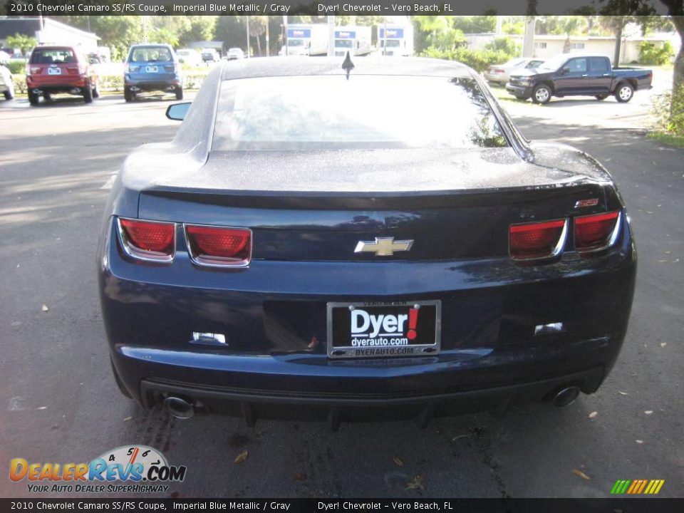 2010 Chevrolet Camaro SS/RS Coupe Imperial Blue Metallic / Gray Photo #6