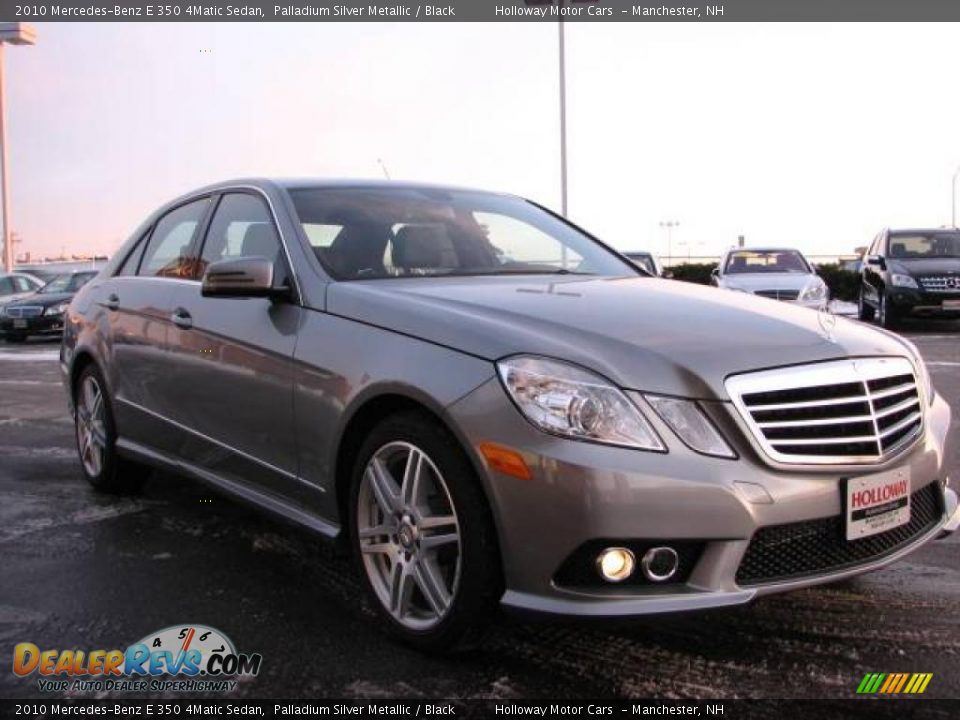 2010 Mercedes-Benz E 350 4Matic Sedan Palladium Silver Metallic / Black Photo #2