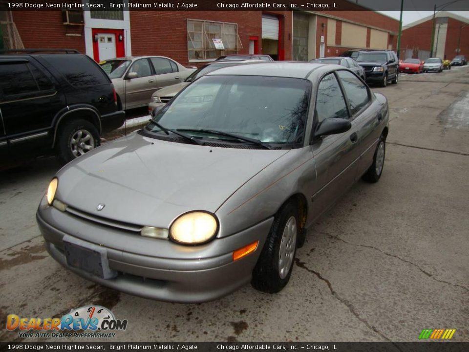 1998 Dodge Neon Highline Sedan Bright Platinum Metallic / Agate Photo #1
