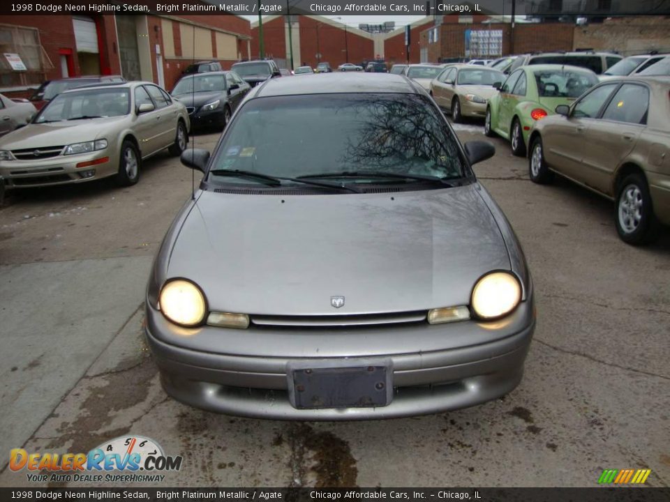 1998 Dodge Neon Highline Sedan Bright Platinum Metallic / Agate Photo #3
