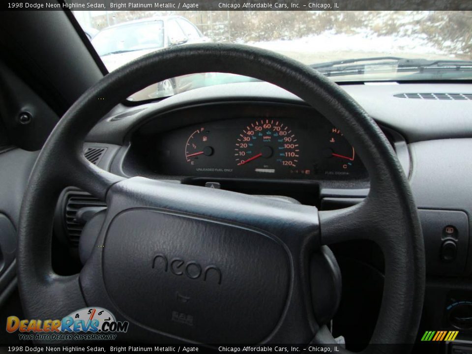 1998 Dodge Neon Highline Sedan Bright Platinum Metallic / Agate Photo #7