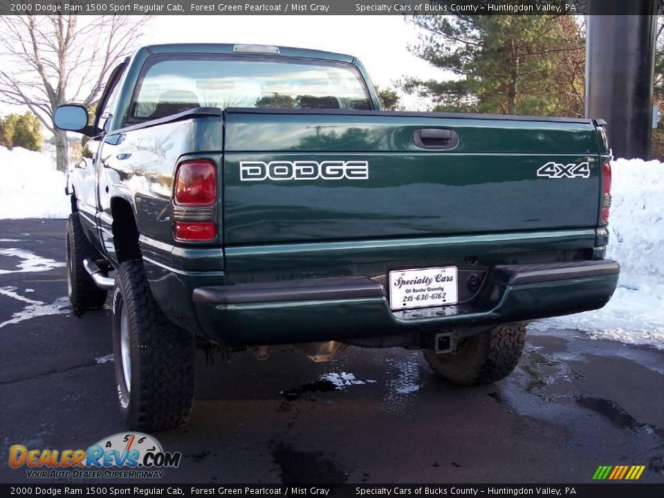 2000 Dodge Ram 1500 Sport Regular Cab Forest Green Pearlcoat / Mist Gray Photo #7