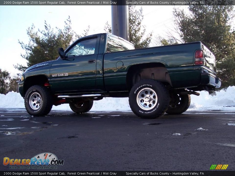 2000 Dodge Ram 1500 Sport Regular Cab Forest Green Pearlcoat / Mist Gray Photo #9