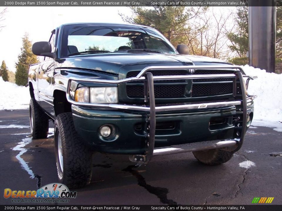 2000 Dodge Ram 1500 Sport Regular Cab Forest Green Pearlcoat / Mist Gray Photo #14