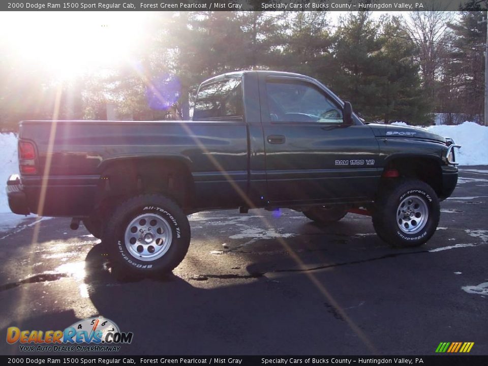 2000 Dodge Ram 1500 Sport Regular Cab Forest Green Pearlcoat / Mist Gray Photo #19