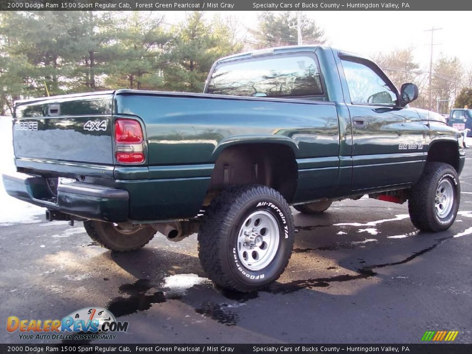 2000 Dodge Ram 1500 Sport Regular Cab Forest Green Pearlcoat / Mist Gray Photo #20