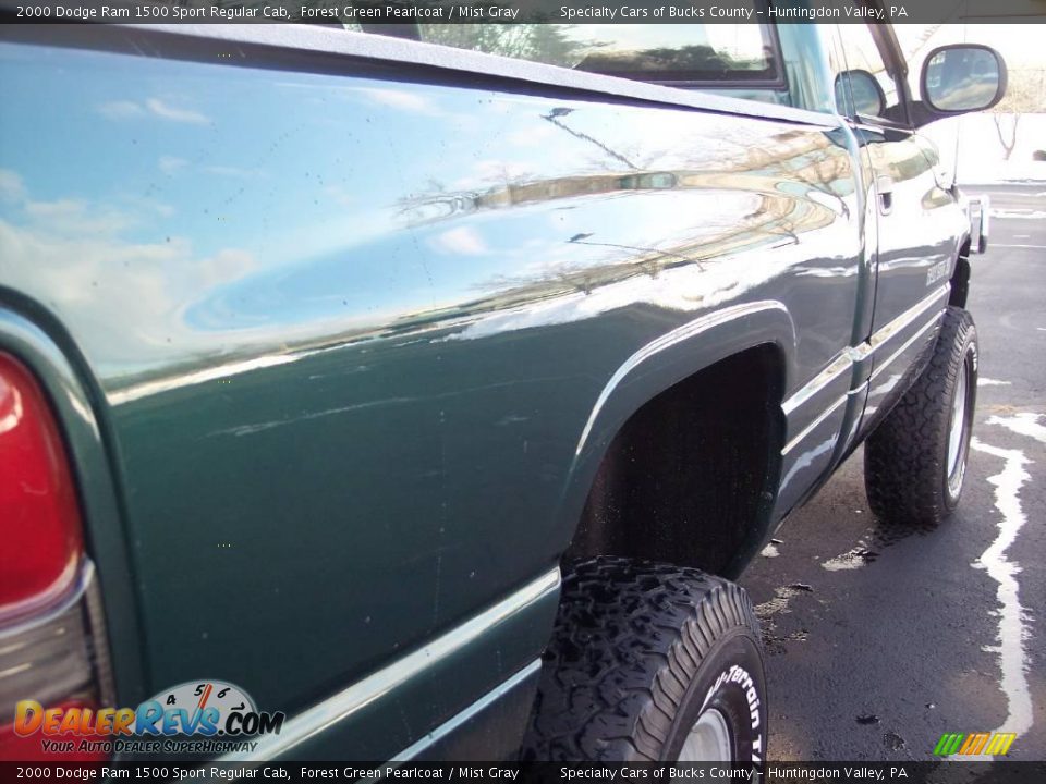 2000 Dodge Ram 1500 Sport Regular Cab Forest Green Pearlcoat / Mist Gray Photo #21