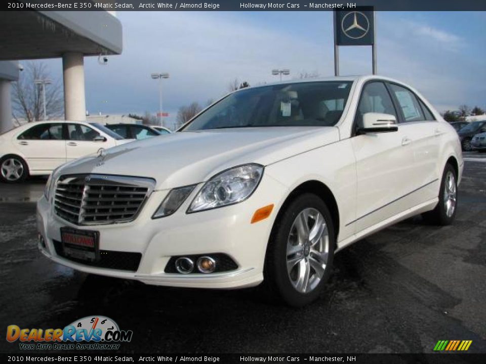 2010 Mercedes-Benz E 350 4Matic Sedan Arctic White / Almond Beige Photo #1
