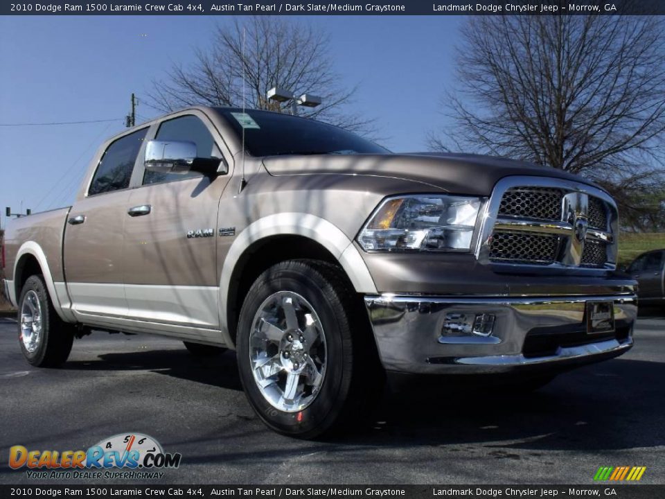 2010 Dodge Ram 1500 Laramie Crew Cab 4x4 Austin Tan Pearl / Dark Slate/Medium Graystone Photo #4