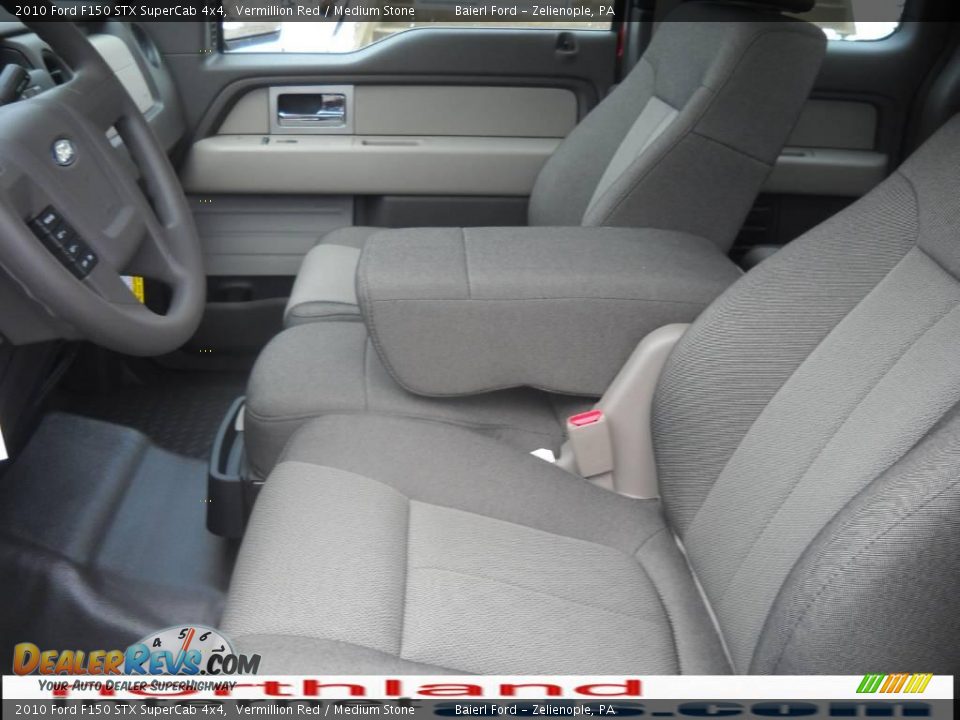 2010 Ford F150 STX SuperCab 4x4 Vermillion Red / Medium Stone Photo #11