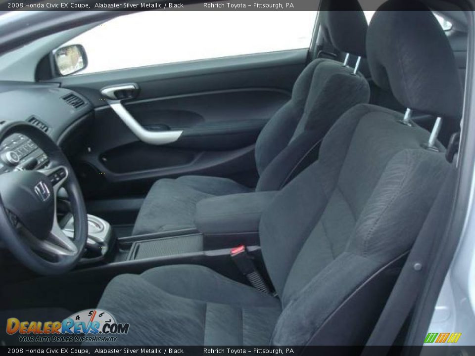 2008 Honda Civic EX Coupe Alabaster Silver Metallic / Black Photo #10