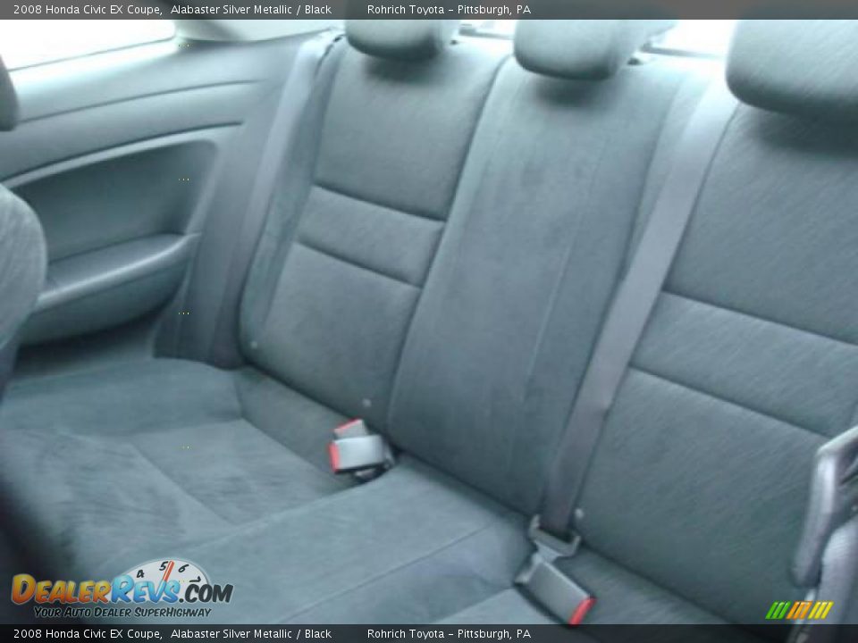2008 Honda Civic EX Coupe Alabaster Silver Metallic / Black Photo #11