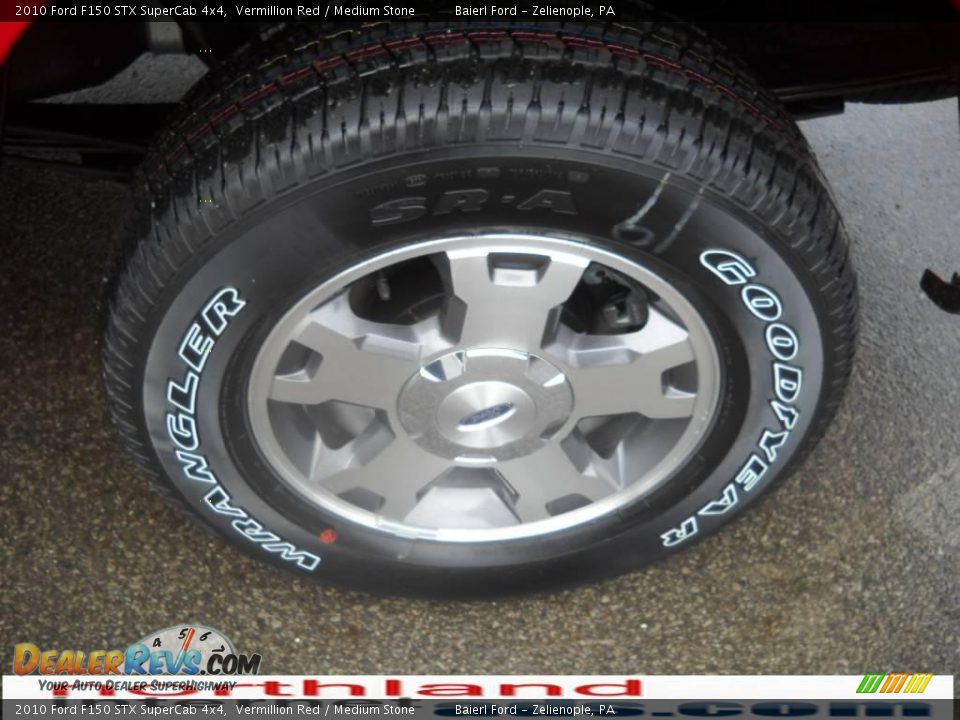 2010 Ford F150 STX SuperCab 4x4 Vermillion Red / Medium Stone Photo #15
