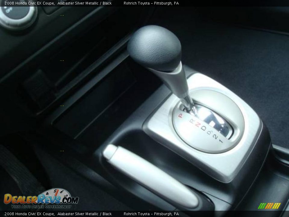 2008 Honda Civic EX Coupe Alabaster Silver Metallic / Black Photo #17