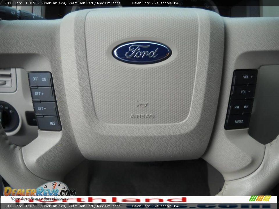 2010 Ford F150 STX SuperCab 4x4 Vermillion Red / Medium Stone Photo #19