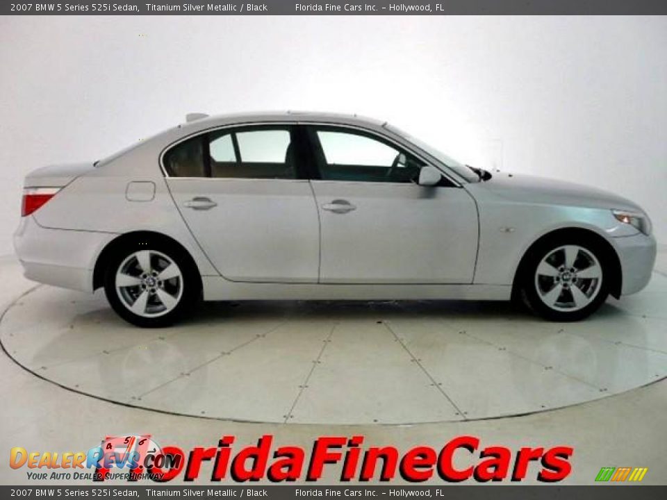 2007 BMW 5 Series 525i Sedan Titanium Silver Metallic / Black Photo #4