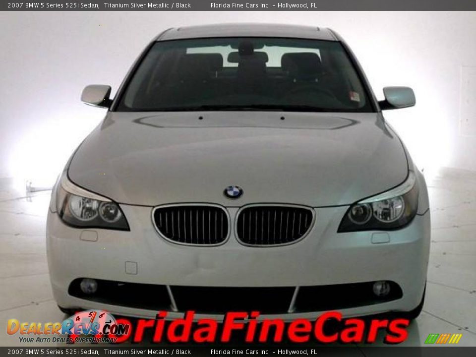 2007 BMW 5 Series 525i Sedan Titanium Silver Metallic / Black Photo #5