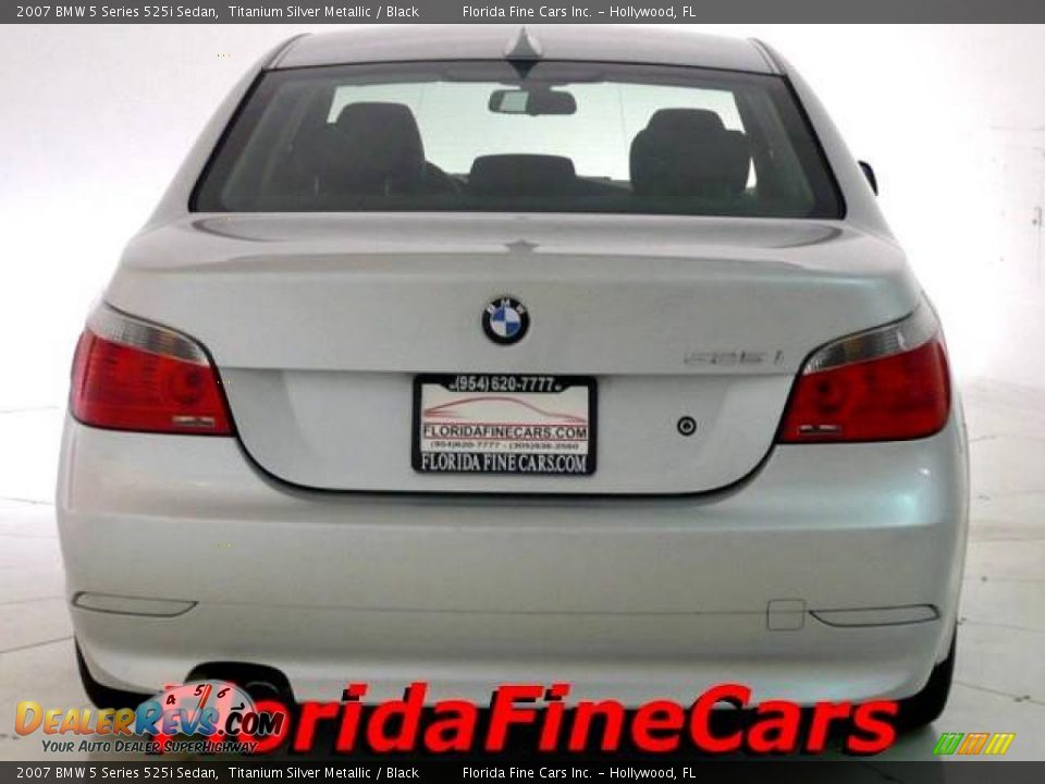 2007 BMW 5 Series 525i Sedan Titanium Silver Metallic / Black Photo #6