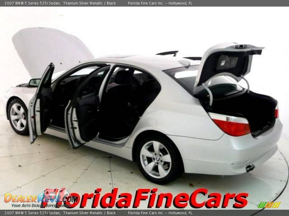 2007 BMW 5 Series 525i Sedan Titanium Silver Metallic / Black Photo #8