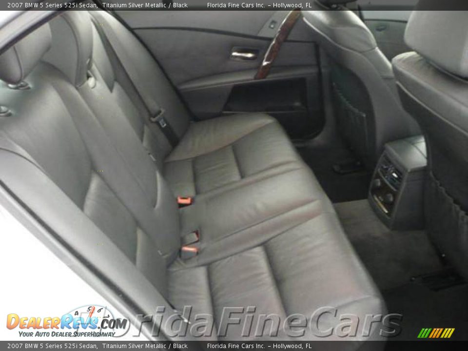 2007 BMW 5 Series 525i Sedan Titanium Silver Metallic / Black Photo #14