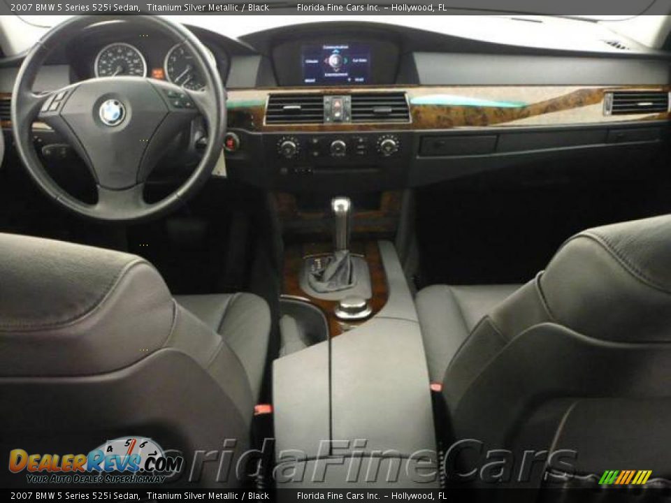 2007 BMW 5 Series 525i Sedan Titanium Silver Metallic / Black Photo #15