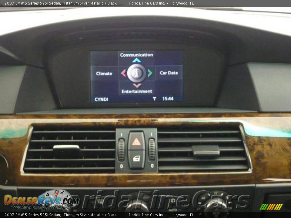 2007 BMW 5 Series 525i Sedan Titanium Silver Metallic / Black Photo #17