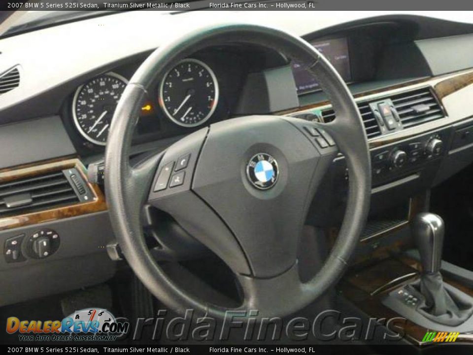 2007 BMW 5 Series 525i Sedan Titanium Silver Metallic / Black Photo #18