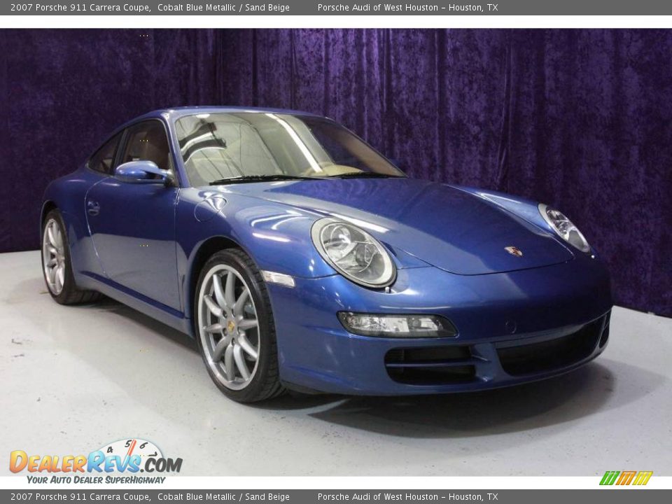 2007 Porsche 911 Carrera Coupe Cobalt Blue Metallic / Sand Beige Photo #1