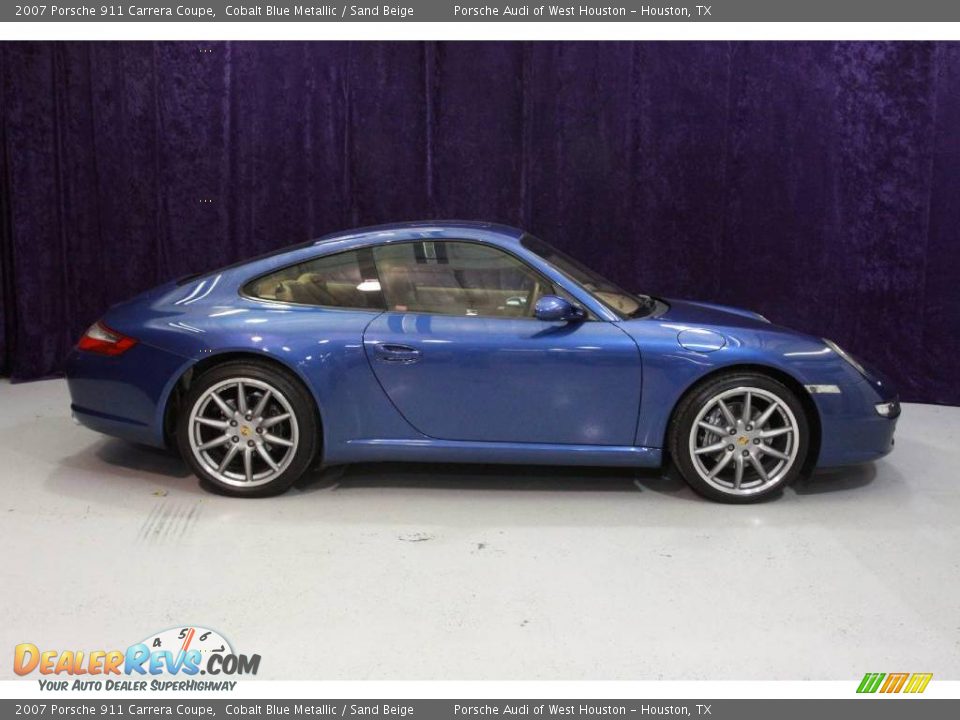 2007 Porsche 911 Carrera Coupe Cobalt Blue Metallic / Sand Beige Photo #2
